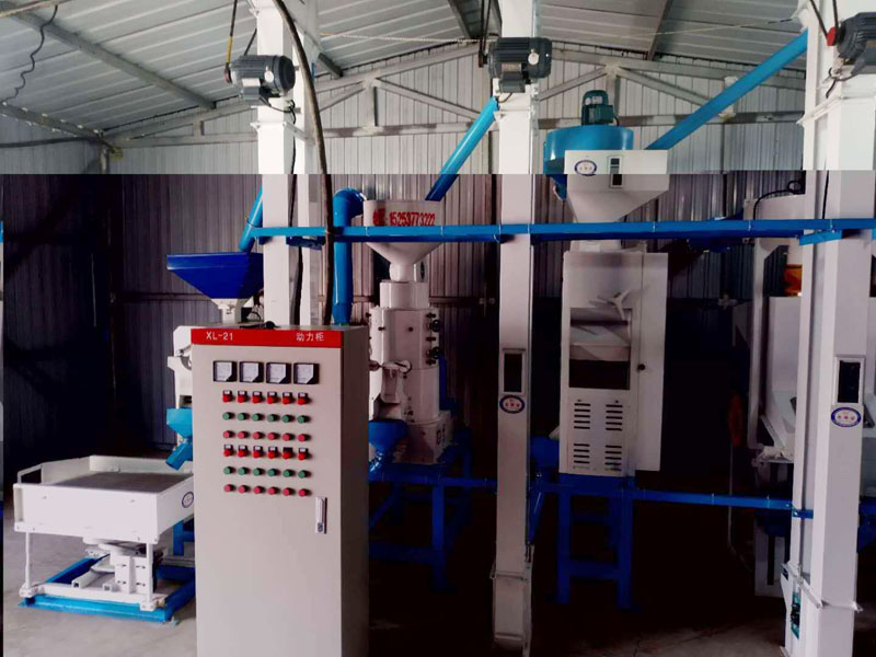 NZJ10型小米成套加工設(shè)備安裝調(diào)試完畢。河北人張家口蔚縣宋家莊鄉(xiāng)宋家莊村